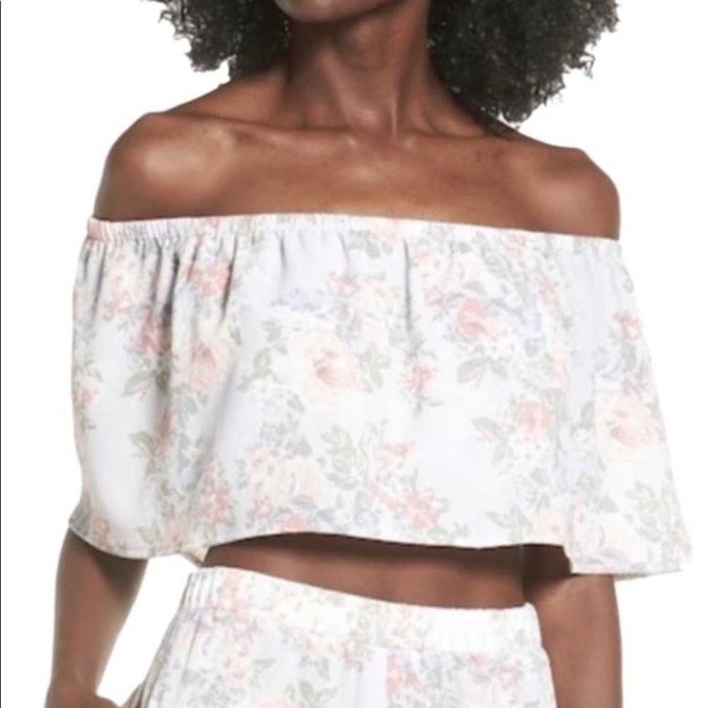 WAYF Floral crop top large